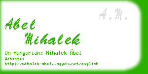 abel mihalek business card